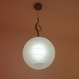 白色圆球玻璃拉花吊灯餐厅灯阳台灯装饰灯简约现代灯饰饭厅灯具