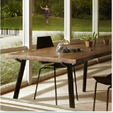 铁艺实木 餐桌复古餐桌椅组合美式北欧西餐厅咖啡厅 桌椅饭桌家具