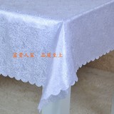漂白色布艺 饭店台布 餐巾口布 圆桌布 长方形 方形桌布 酒店用品