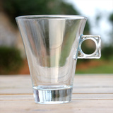 ~出口英国、雀巢尾单 透明玻璃果汁杯/水杯简约型275ML咖啡杯1个