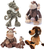 特价促销NICI狮子老虎猴子长颈鹿毛绒玩具可爱公仔儿童女生日礼物