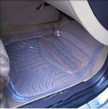 前排驾驶座单片加大水晶透明通用汽车防水脚垫PVC塑料防滑