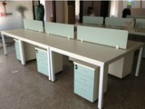 杭州办公家具4人办公桌 简约 现代 员工桌组合隔断屏风桌