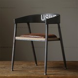 美式loft铁艺咖啡椅酒吧椅实木做旧吧台椅桌椅休闲椅子餐厅餐椅桌