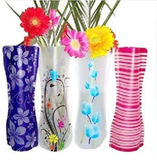 现代客厅桌面时尚欧式折叠塑料插花花瓶花店摆件简约鱼缸透明批发