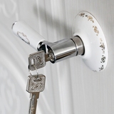威尼雅 C30SSTZ白加金陶瓷锁房门锁室内 欧式球形锁执手锁铜芯