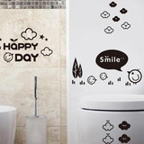 卡通可爱动物墙贴纸浴室卫生间可移除瓷砖玻璃贴画防水创意卡通贴