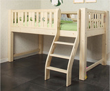 儿童床实木 护栏 幼儿园床 半高床 小床 宜家单人床 儿童床上下床