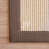 美式风格 剑麻植物编织地毯 天然环保舒适地垫门垫 粗麻包边地毯