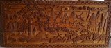 东阳木雕工艺品 摆件 红木浮雕精品 迎客松壁画 花板 方形挂件