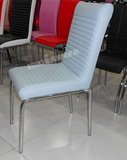 gh50号 电镀钢架 多色（浅蓝 驼色 红 黑）pu革 加厚软座 餐椅