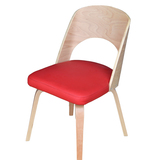 简约设计感餐椅弯曲木靠背椅子纳尔逊情调咖啡椅