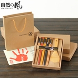 日本原木筷子勺子组合 礼盒套装 结婚回礼品餐具