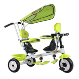 进口双胞胎三轮车 脚踏车 多功能婴儿手推车 双胞胎三轮两座童车