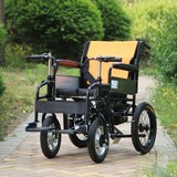 电动轮椅车折叠轮椅老人老年人残疾人代步车轻便可升级双人踏板车