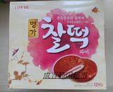 韩国特产LOTTE乐天名家巧克力打糕派 红豆/糯米夹心打糕/年糕372g