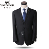 新款雅戈尔西服商务休闲黑蓝色两色西服套装韩版潮流商务男士西服