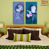定制手绘油画 抽象人物客厅装饰画卧室床头壁画现代简约欧式挂画