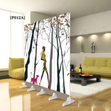 韩式折叠屏风家居隔断时尚服装店可移动艺折屏定做玄关门个性创意