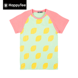 热卖 happytee品牌原创夏季新款情侣装短袖潮韩版女式宽版T恤柠檬