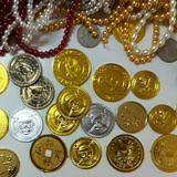 100枚海盗假金币玩具钱币游戏币筹码币银币硬表演出道具活动用品