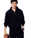 中年男士春秋款运动套装运动服休闲运动装宽松加肥加大男式运动衣