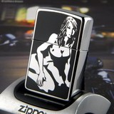 ZIPPO打火机 正品 黑白印象美女图cool-sc 水晶礼盒装