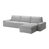 【IKEA/宜家专业代购】   奇维   三人沙发和贵妃椅  白色 灰色