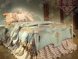 1099欧式宫廷复古手绘床美式乡村实木家具定制公主古典彩绘双人床