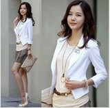 2012新款小西装外套 女 修身 韩版 七分袖 短款外套(加厚)