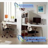 加长加厚版双人简洁书桌+组合电脑桌书柜书橱办公桌写字台 超实用