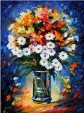 最新款包邮dmc十字绣正品专卖 客厅卧室大名画 油画 缤纷雏菊花瓶