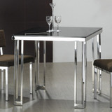 简约现代不锈钢家具 洽谈桌 创意玻璃小户型餐桌 方桌 饭桌