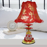 特价促销红色婚房婚庆小台灯欧式田园创意简约温馨蕾丝卧室床头灯