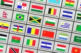 联合国：1980-2014，国旗系列，1-17组大全套，外国邮票204全新