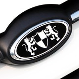 适用于经典新福克斯改装双狮前后车标贴纸狮子盾牌尾标反光装饰贴