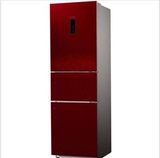 美的冰箱 Midea/美的 BCD-216TGEMA 绫波红 三门节能无界玻璃冰箱