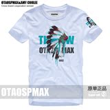 韩5纪家OTAOSPMAX正品数码彩印男士纯棉短袖T恤圆领打底衫加厚版