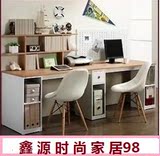 2016新款韩式双人电脑桌 办公桌 书桌 时尚简约风格