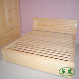 家具 实木床 松木床 环保无味无害 高箱带抽屉 出口品质