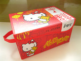 宝洁赠品收纳盒hello kitty猫收纳箱整理盒储物箱红色带盖收纳