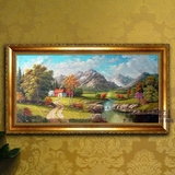 手绘欧式油画客厅装饰画现代简约卧室玄关餐厅单幅有框风景/81678