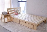 包邮特价新款特价松木木床单人床实木床1米1.2米1.5米1.8米宜家