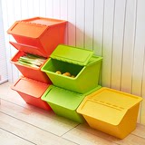 大号厨房收纳箱 家用可叠加玩具收纳整理箱子 水果蔬菜塑料储物箱