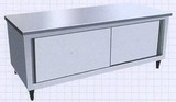 1.8米优质不锈钢拉门工作台储物柜移门操作台餐柜储藏柜厨房设备