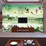 3d立体环保中式唐韵客厅卧室沙发电视背景壁纸壁画无纺布唐韵