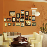 咖啡厅网吧网咖酒吧实木照片墙 相框墙 复古个性装饰画墙画挂画