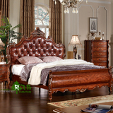 欧式床实木床美式床双人床1.5米1.8米法式床皮艺床新古典复古家具