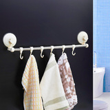 毛巾架强力吸盘卫浴巾架单杆浴室不锈钢加长置物架卫生巾毛巾杆