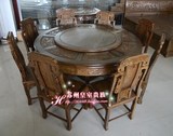 非洲鸡翅木圆桌红木家具圆餐桌纯实木圆台花梨木1.2米圆桌椅子